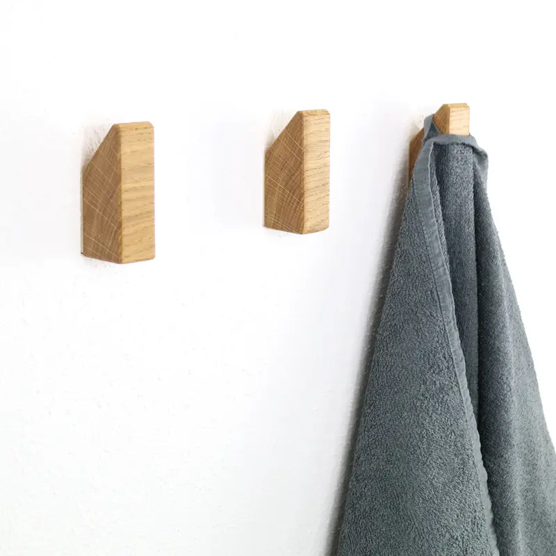 Wandhaken Kleiderhaken Set EMIL aus Massivholz – 3er Pack