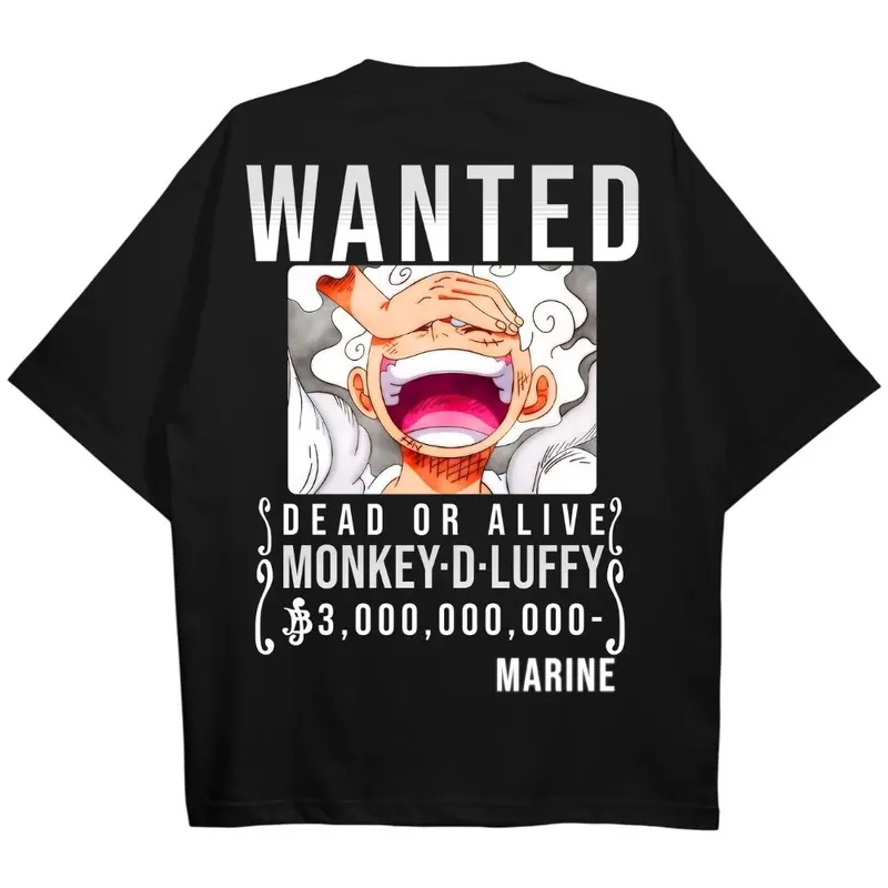 WANTED LUFFY OVERSIZE SHIRT (BACKPRINT)