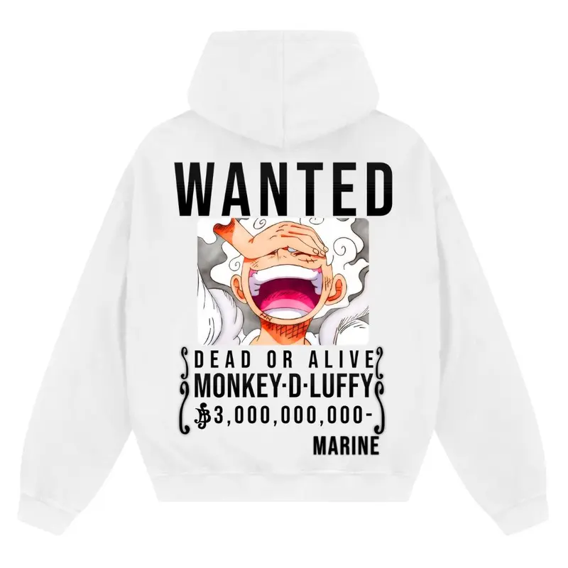 WANTED LUFFY OVERSIZE ZIPPER HOODIE