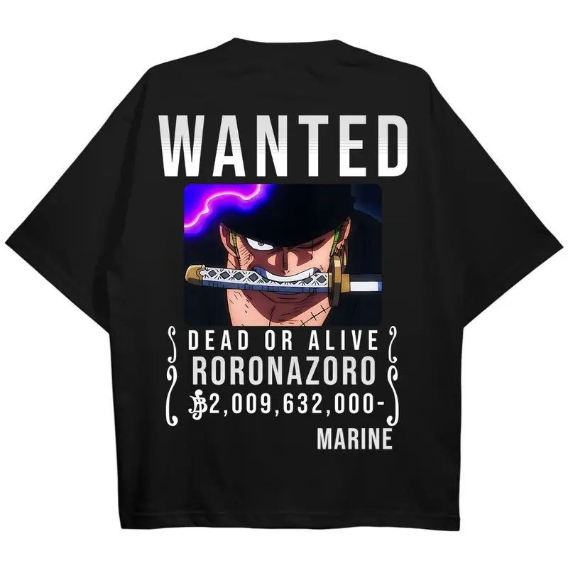WANTED ZORO OVERSIZE SHIRT (BACKPRINT)