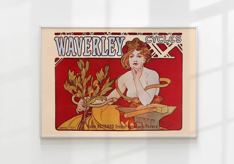 Waverly Cycles by Alphonse Mucha – Kunstdruck Poster