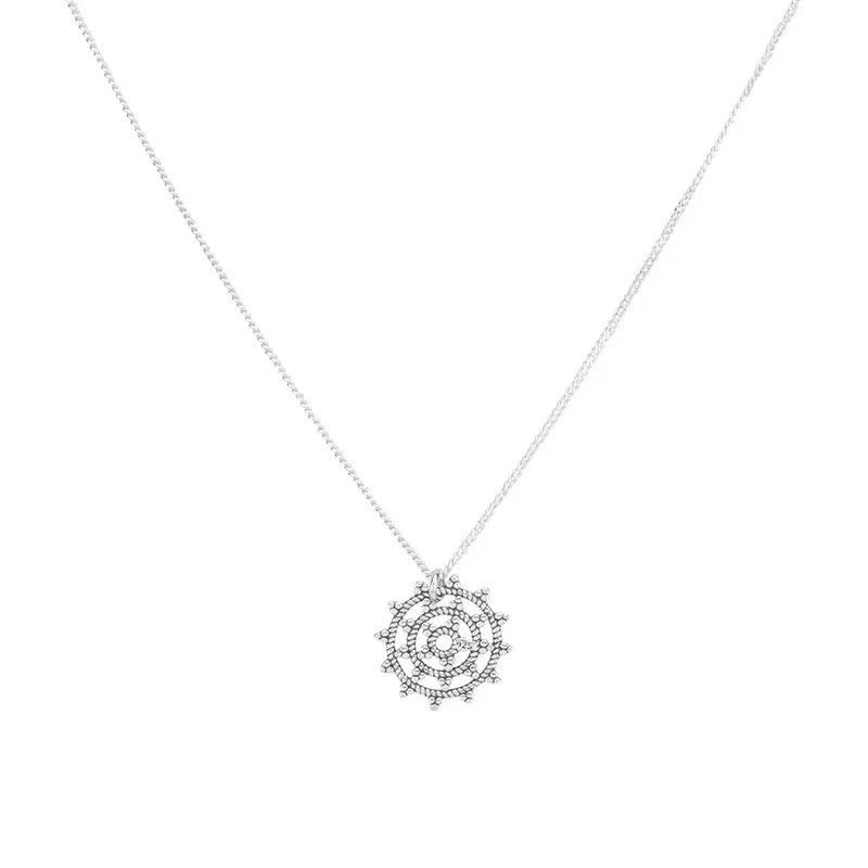 Wheel of Karma Kette Silber