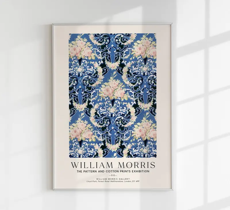 William Morris Floral Bouquets Art Exhibition Poster