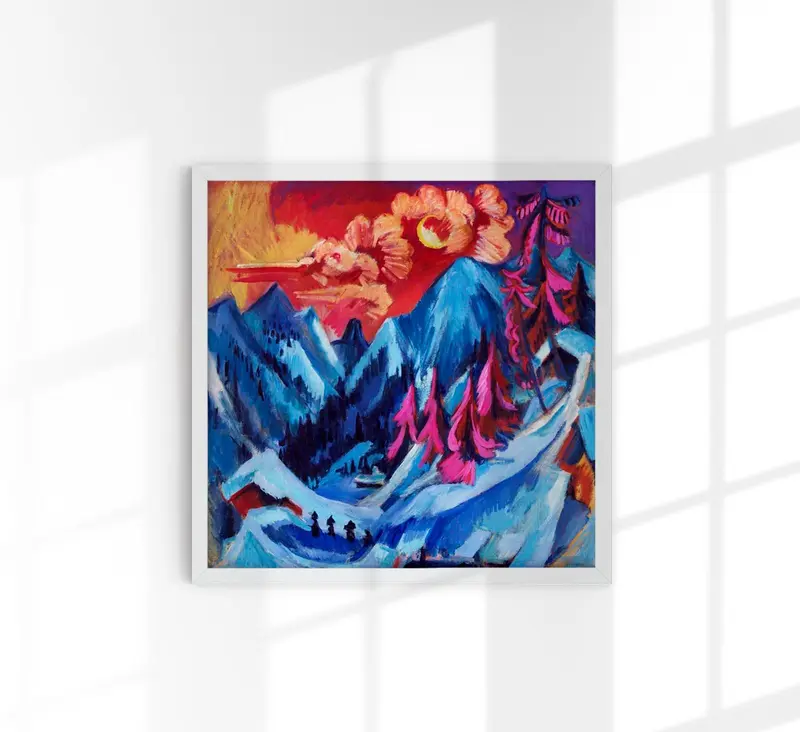 Winter Landscape in Moonlight – Kunstdruck Ernst Kirchner