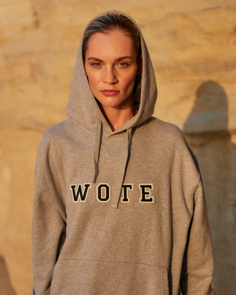 WOTE Logo Hoodie Organic Cotton Oversized College-Patches
