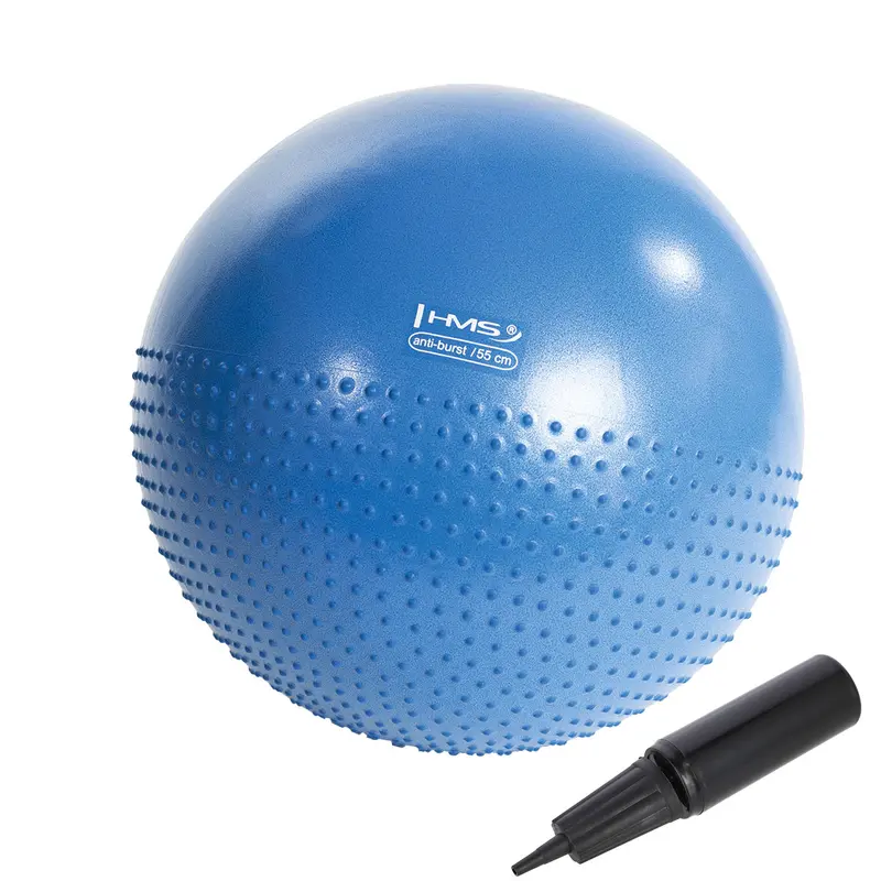 YB03N 55CM NAVY BLUE GYMNASTIKBALL MIT MASSAGENOPPEN HMS