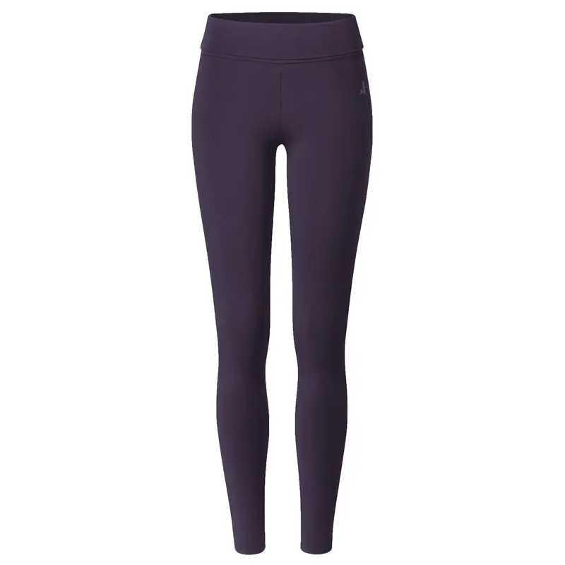 Yoga-Leggings, roll down - dark aubergine