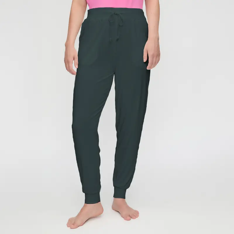 Yoga-Pants long, loose - dark forest