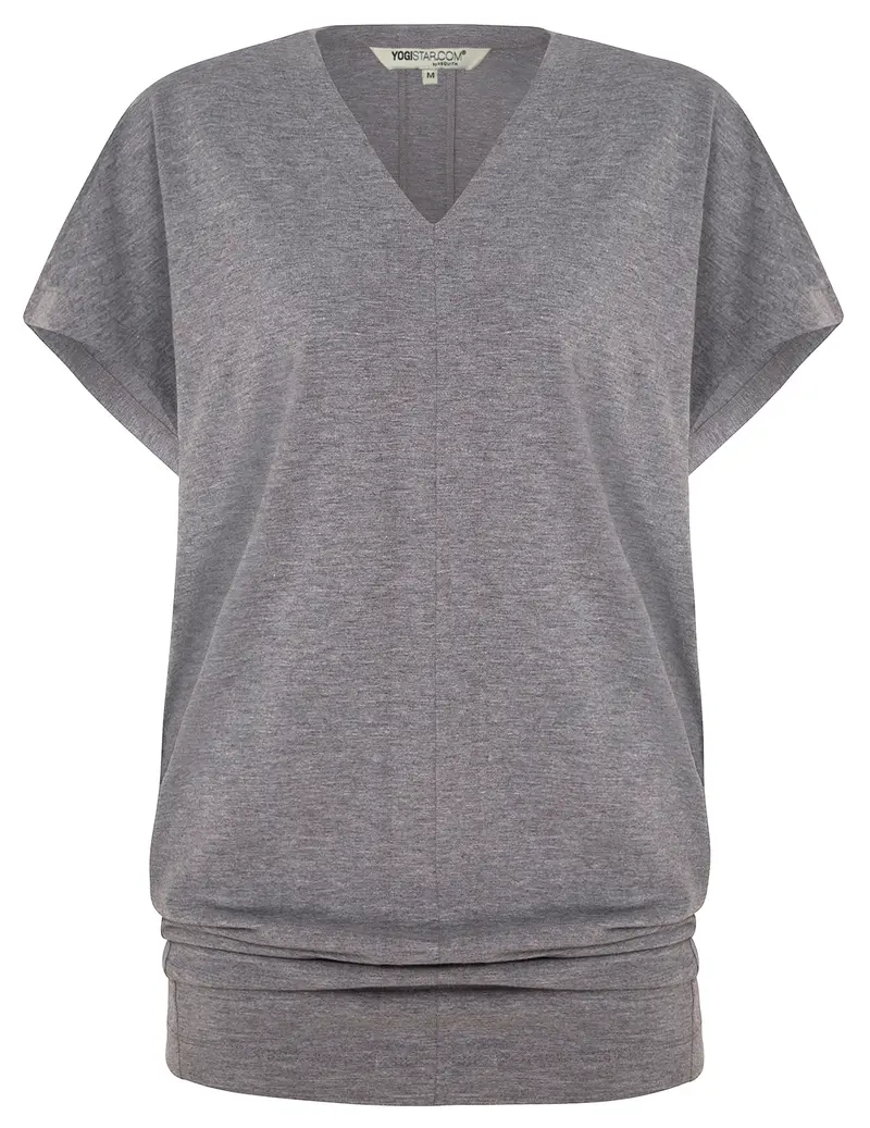 Yoga-T-Shirt "Freedom" - pale grey marl