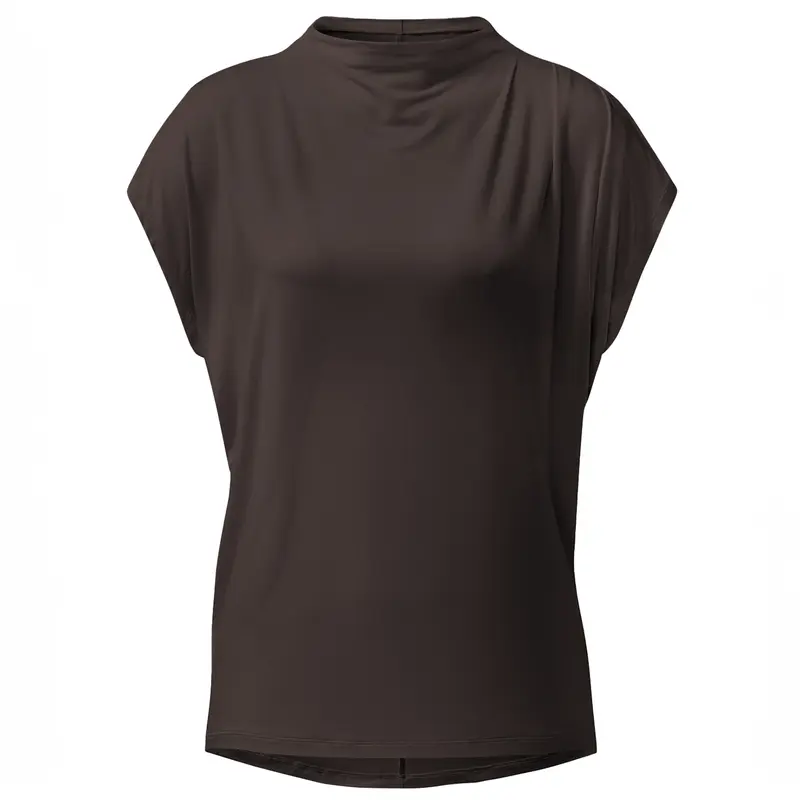 Yoga-Top, turtle neck - dark-brown