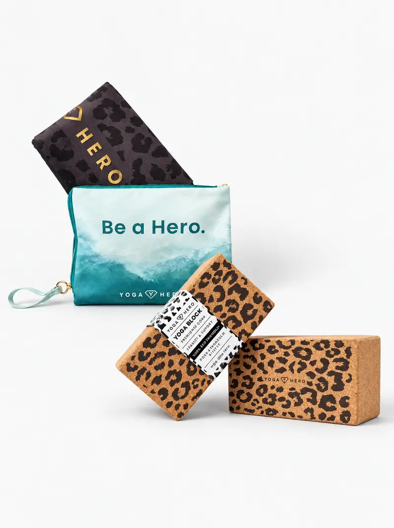 Yoga Travel Set Leopard Gold