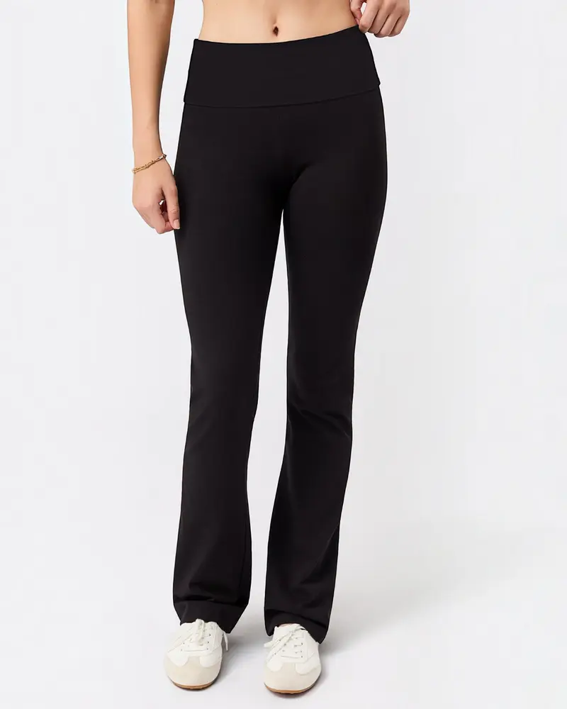 Yogahose Classic Rolldown - Black