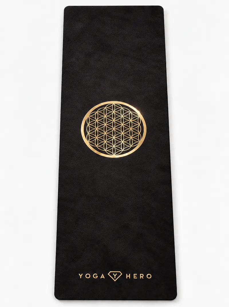 Yogamatte Black Flower of Life 4mm