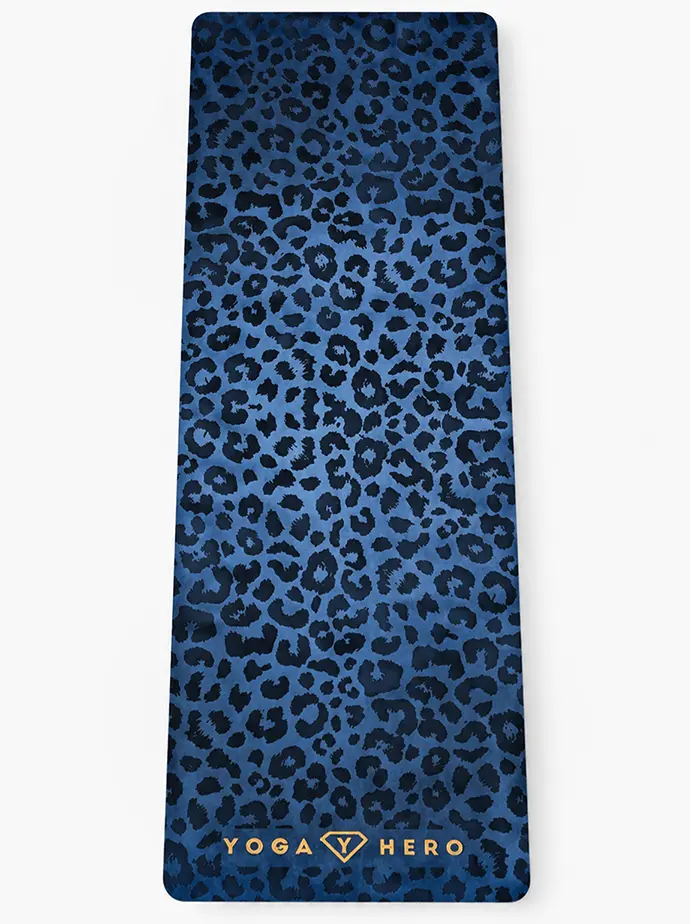 Yogamatte Blue Leopard Gold 4mm