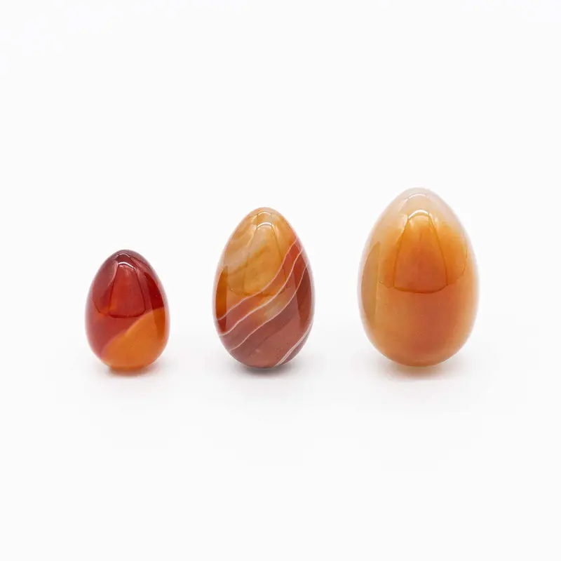 Yoni Ei Set aus rotem Achat - Ananda
