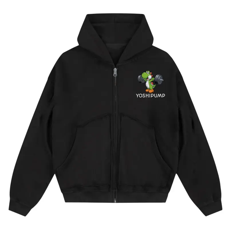 YOSHIPUMP OVERSIZE ZIPPER HOODIE