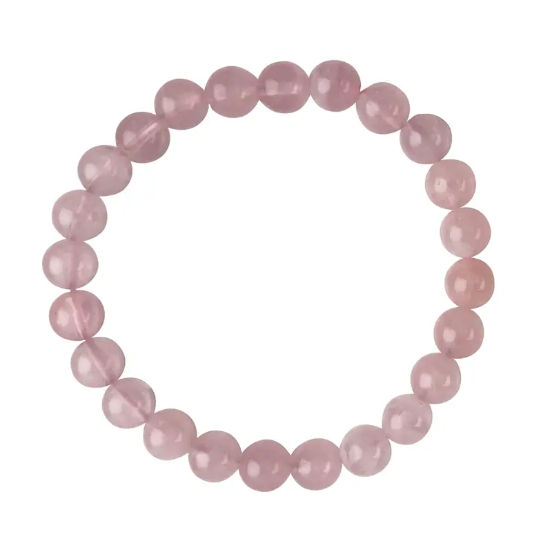Zärtliche Liebe - Rosenquarz Armband mit 8mm Kugeln